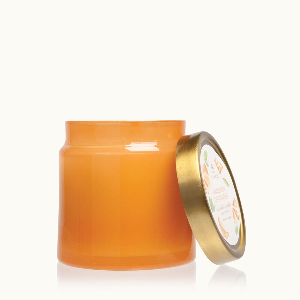 Thymes Mandarin Coriander Statement Poured Candle with Orange Decorative Jar image number 0